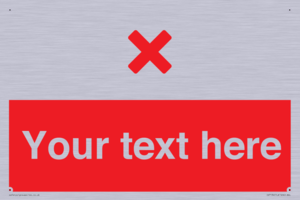 Custom red background, red cross sign